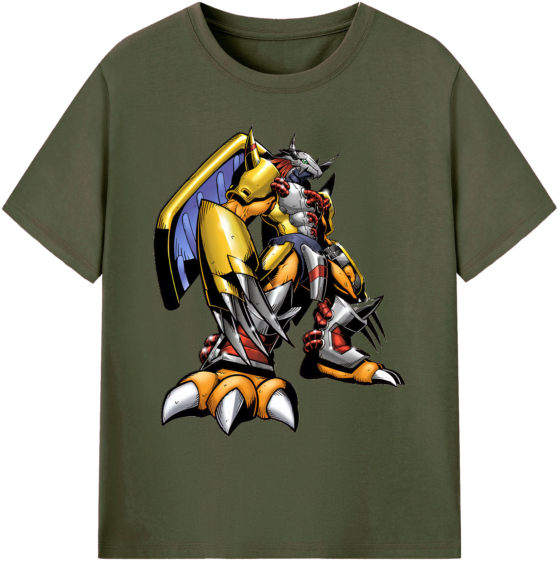 （画像用） Digimon デジタルモンスター/デジモン 綿100％ メンズ半袖Tシャツ｜肌触りやわらか＆通気性